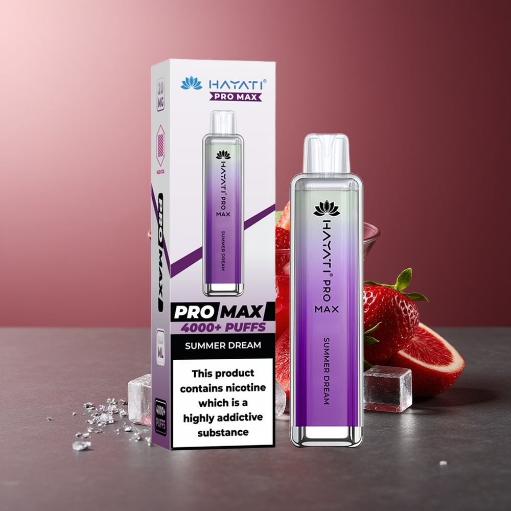 Hayati Pro Max 4000 Pufuri Vaporizor Disposable Vis de Vară 5% Nicotină 1400mAh Baterie