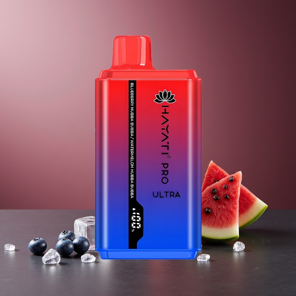 Hayati Pro Ultra 15000 Pufuri Afine Buburuză Pepene Verde Hubba Bubba 12ml 2%