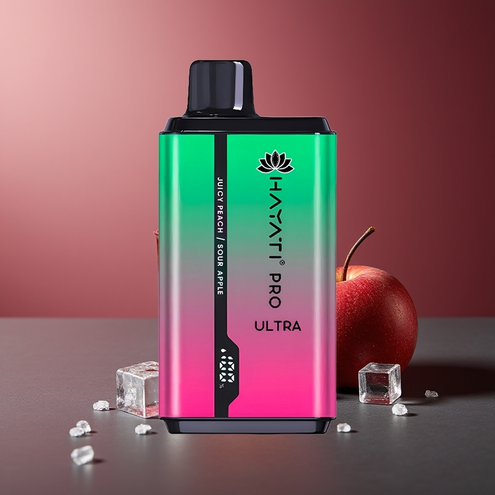 Hayati Pro Ultra 15000 Pufuri Măr acru piersică suculentă 850mAh