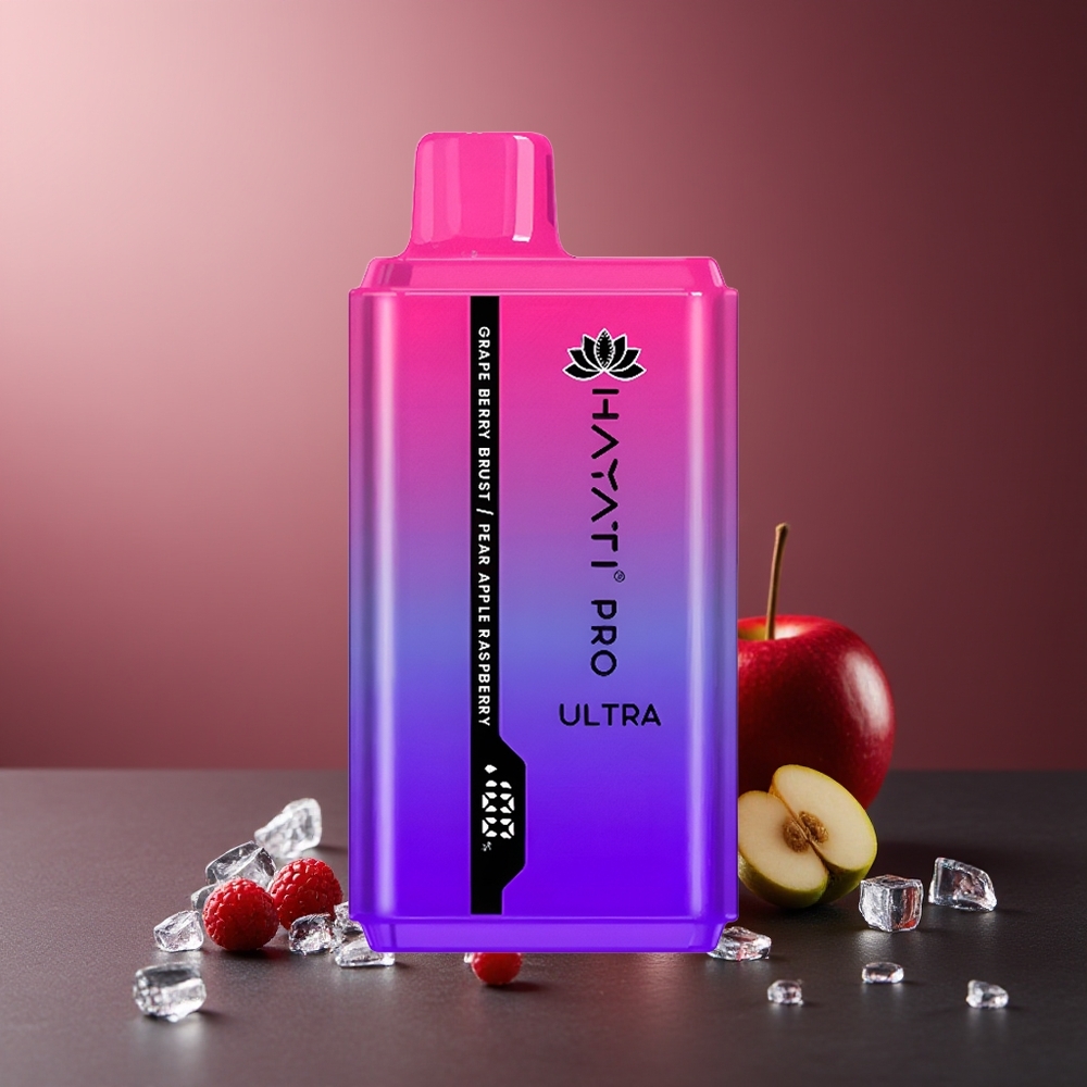 Hayati Pro Ultra 15000 Pufuri Strugure Zmeură Pară Măr Zmeură 850mAh 24ml