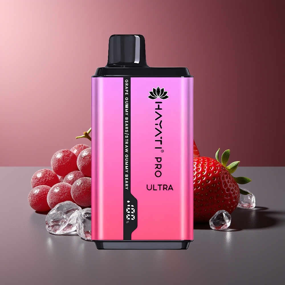 Hayati Pro Ultra 15000 Pufuri Vape Gummy Bear Gutui și Gummy Bear Căpșuni 850mAh 24ml