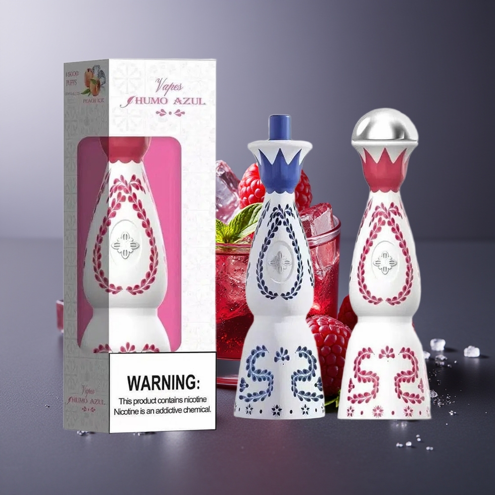 HUMO Azul 15000 Pufuri Dispozabil Vape Urs Albastru Razz 20mL 5% Nicotina