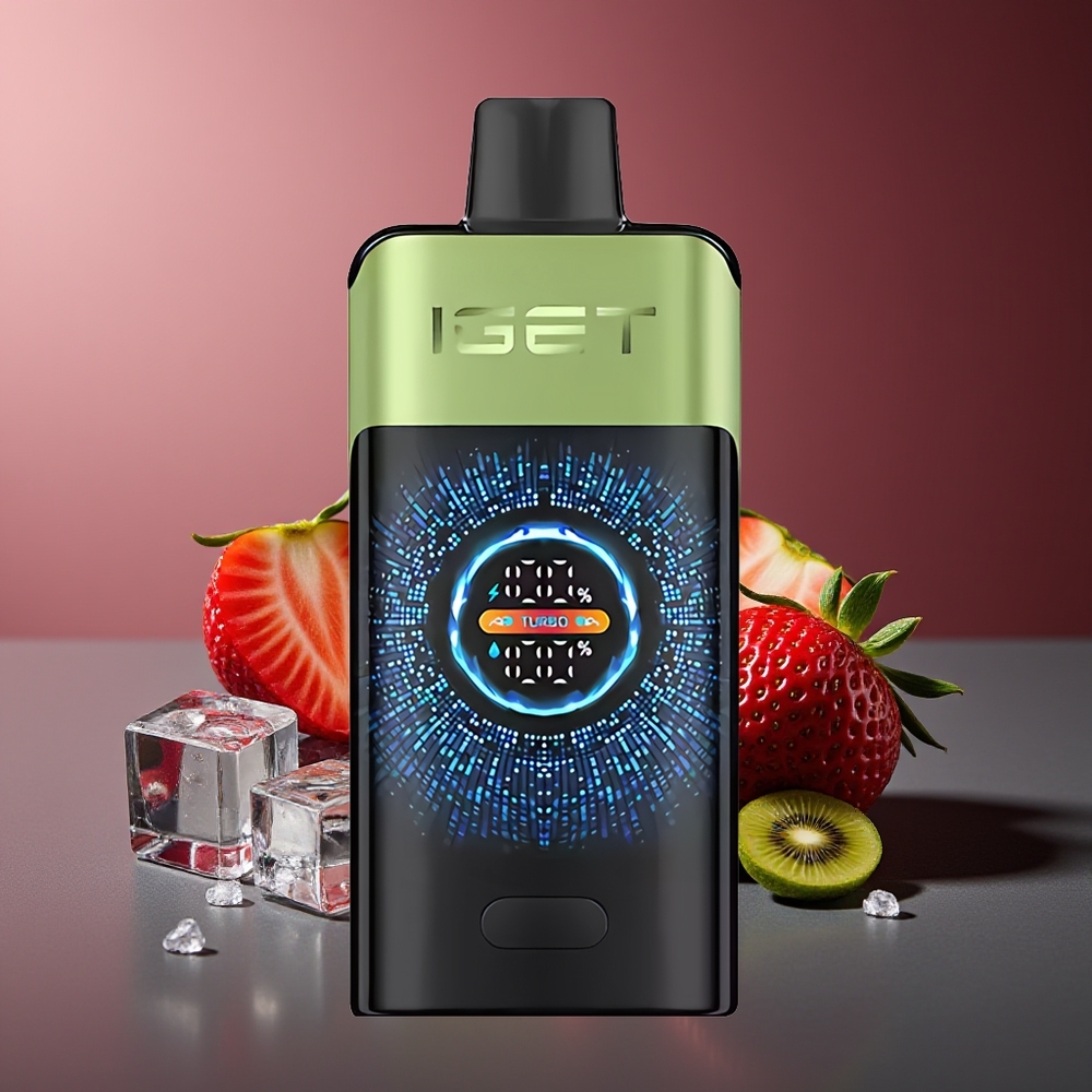 IGET ONE 12000 Pufuri Vape Dispozabil Căpșună Kiwi Gheață Ecran Mare Curbat 2700 mAh