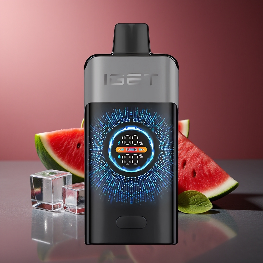 IGET ONE 12000 Pufuri Vape Dispozabil Căpșuni Pepene Gheață Ecran Color Curbat Mărit 2700 mAh