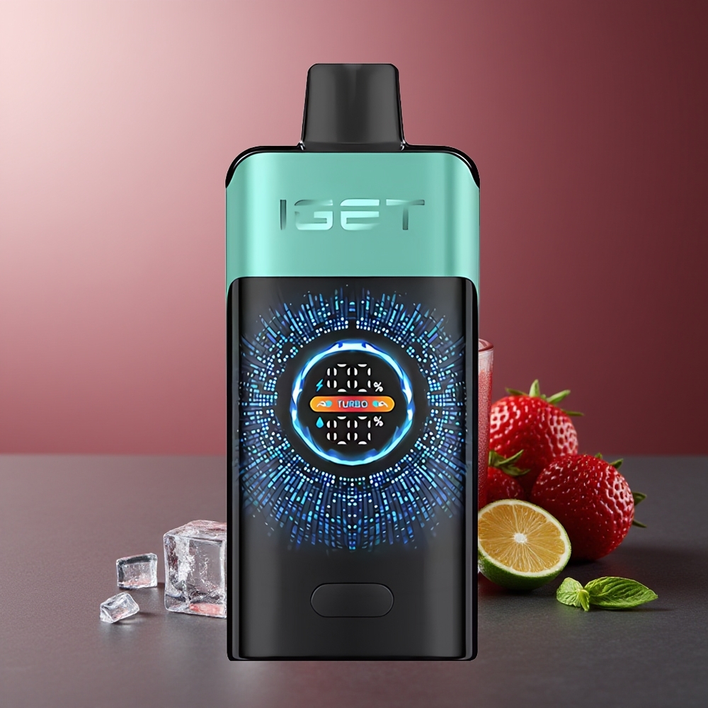 IGET ONE 12000 Pufuri Vape Dispozabil Izvor de Munte Menta Gheata cu Ecran Curbat Color si Baterie 2700 mAh