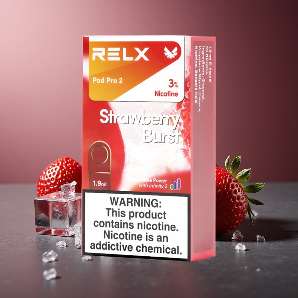RELX Pod Pro 2 600 Pufuri Căpșuni Tărie 1.9ml 3 Moduri