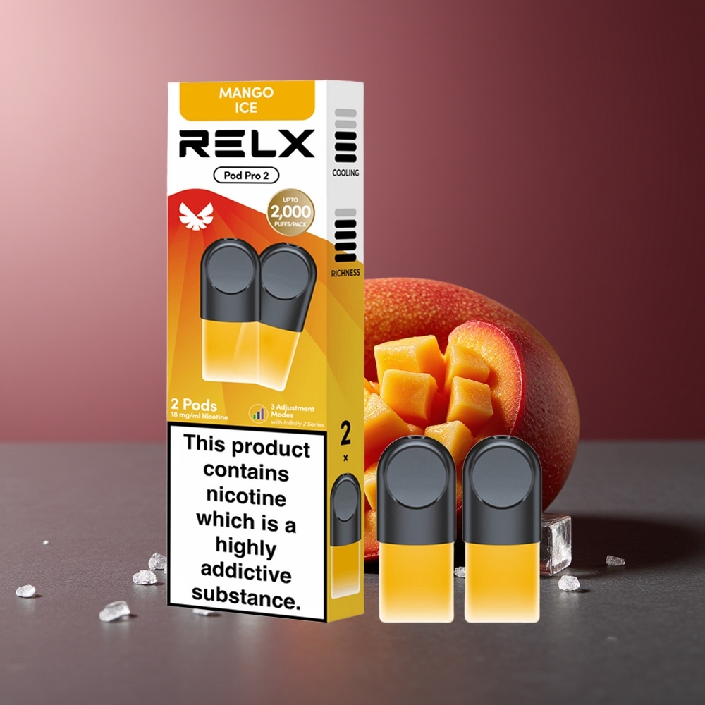RELX Pod Pro 2 600 Pufuri Mango Gheață 1.9ml 3 Moduri