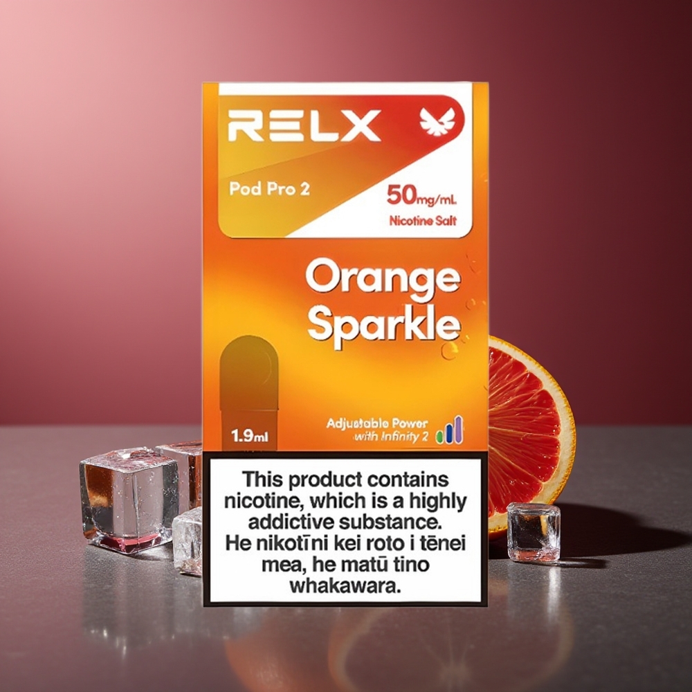 RELX Pod Pro 2 600 Pufuri Portocale Sclipitoare 1.9ml 3 Moduri
