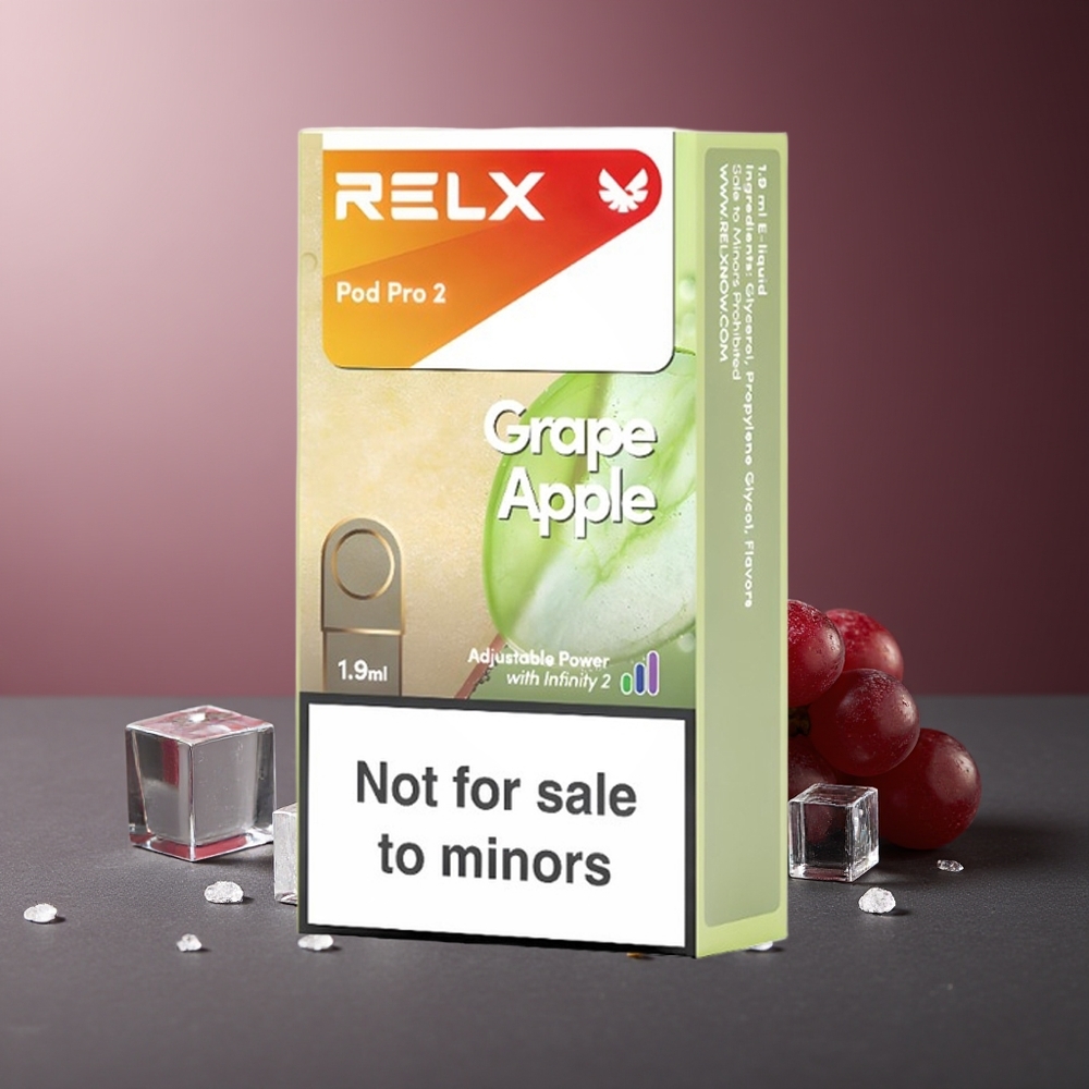 RELX Pod Pro 2 600 de fumuri Strugure Măr 1.9ml 3 moduri de tensiune