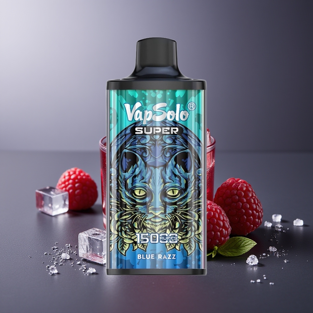 Vapsolo Super 15000 Pufuri Dispozabil Vape Afine Razz 40ml 850mAh