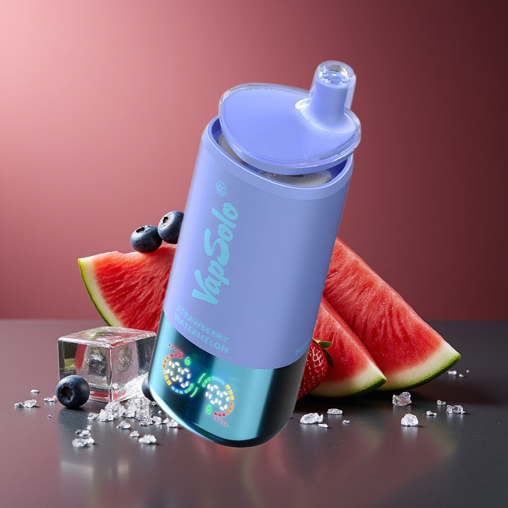 VapSolo Triple 30000 Pufuri Capsuni Pepene și Afine Gheață 40ml Type-C