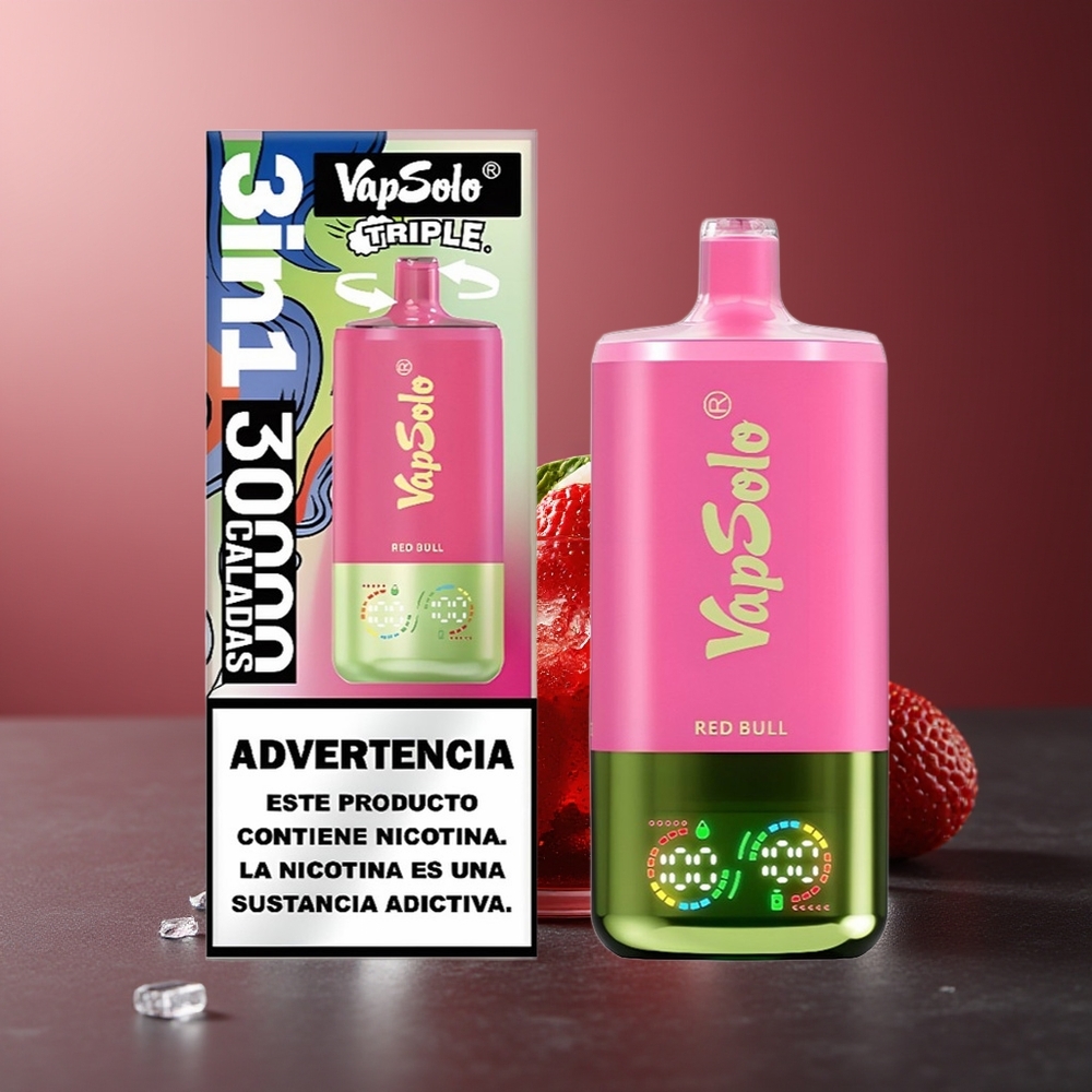 VapSolo Triple 30000 Pufuri Red Bull 40ml