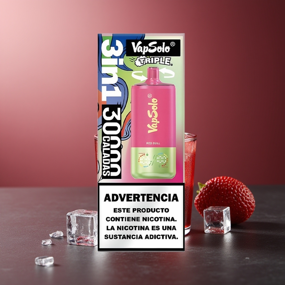 VapSolo Triple 30000 Pufuri Red Bull 40ml