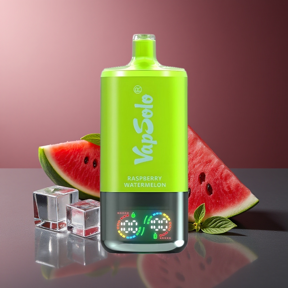 Vapsolo Triple 30000 Puffs 3 Rezervoare Zmeură Pepene Verde