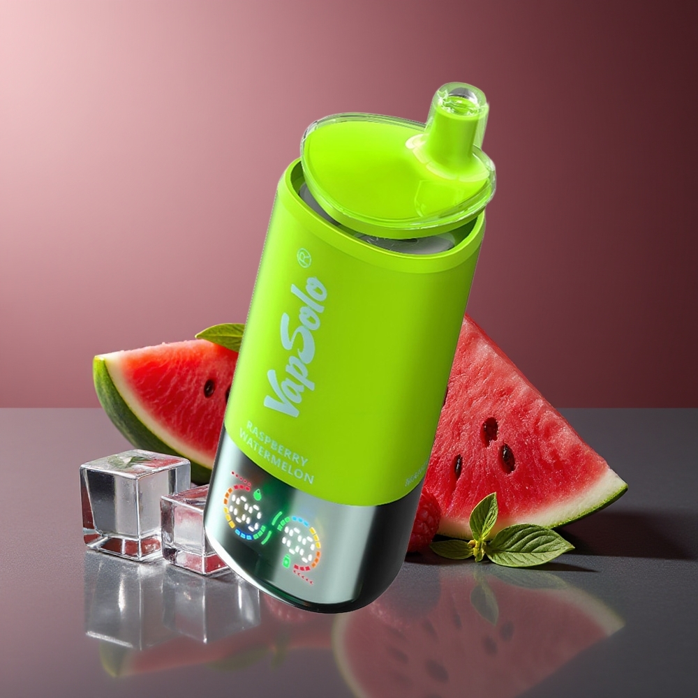 Vapsolo Triple 30000 Puffs 3 Rezervoare Zmeură Pepene Verde