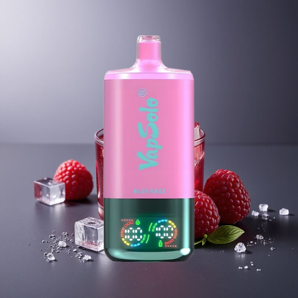 Vapsolo Triple 30000 Pufuri Vape Afine Albastre 40ml 3 Rezervoare
