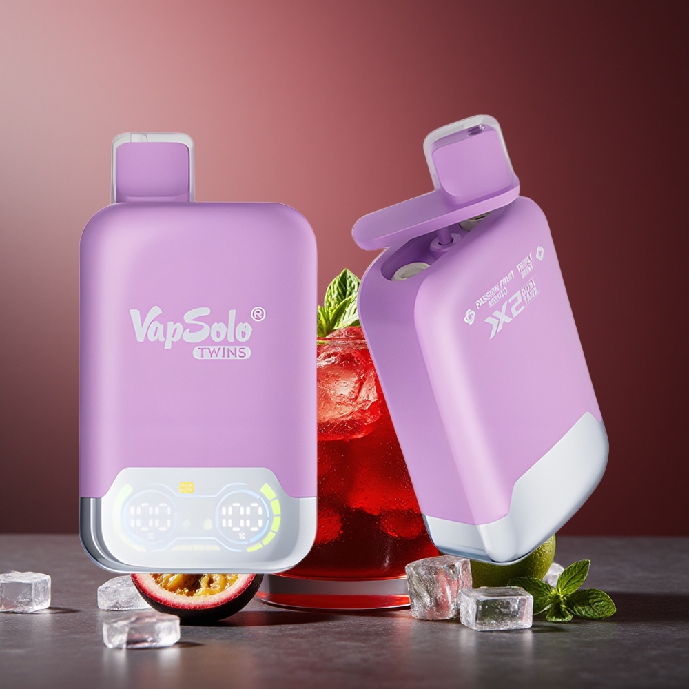 Vapsolo Twins 20000 Pufuri 40ml Pasțiune Fructul Pasțiunii Mojito & Triple Menta