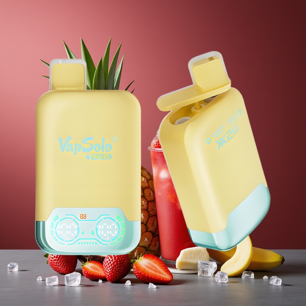 Vapsolo Twins 20000 Pufuri Ananas Coco & Căpșună Banană 40ml Tip-C