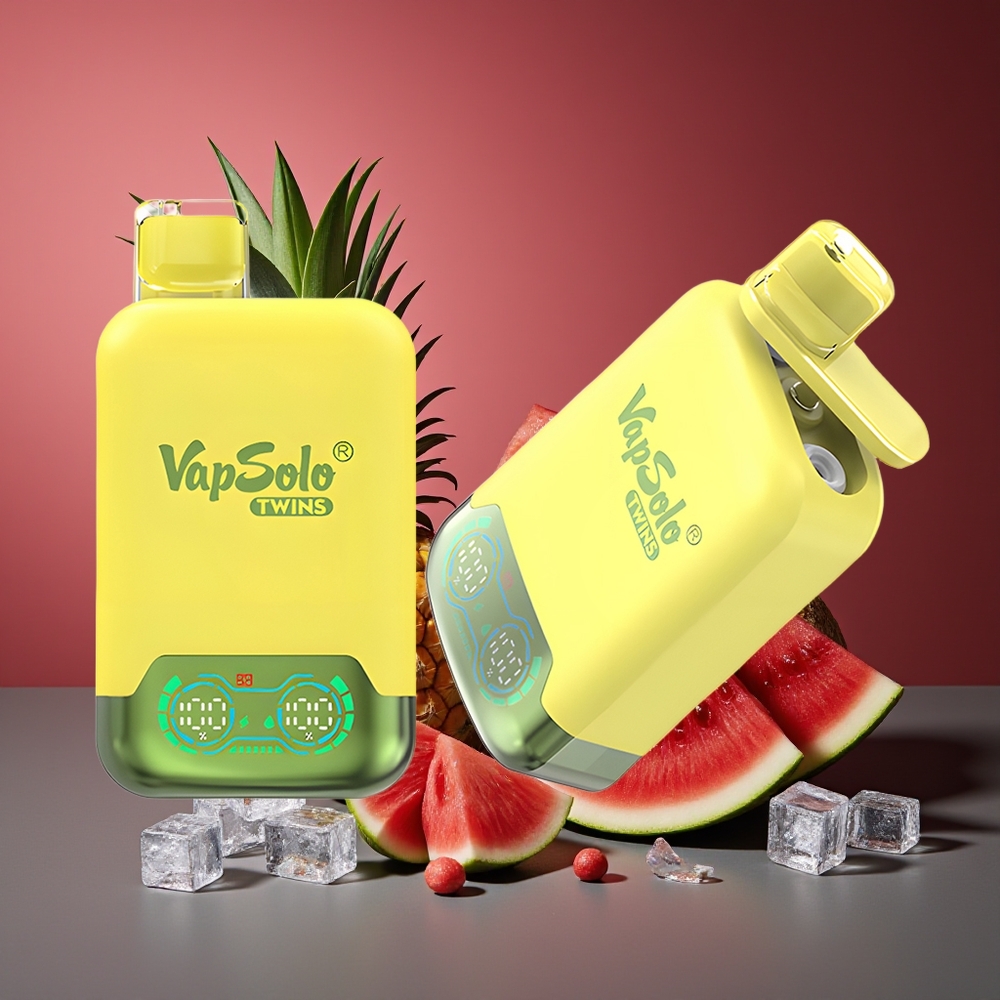 Vapsolo Twins 20000 Pufuri Ananas Nuca de Coco și Pepene Gheață 40ml Type-C