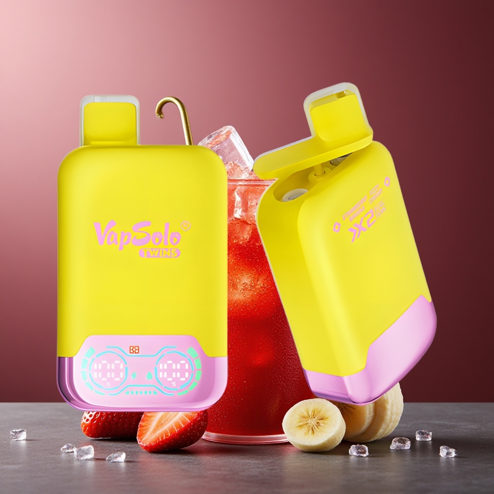 Vapsolo Twins 20000 Pufuri Capsa de Fructe de Padure & Visine Fizice 40ml 2 Rezervoare Tip-C