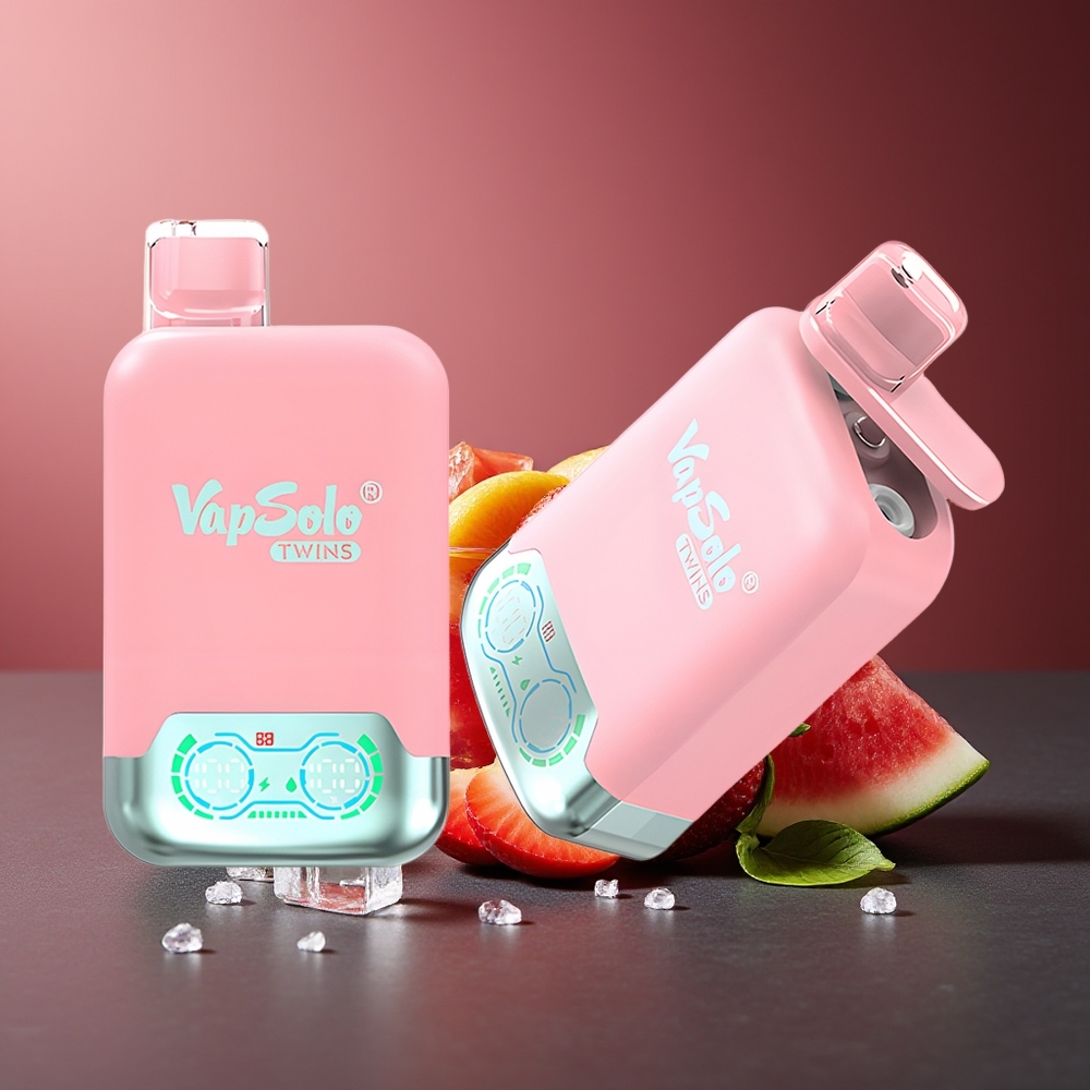 Vapsolo Twins 20000 Pufuri Capsule Duale Capsule Căpșuni Înghețate & Mango Pepene Galben Port Type-C