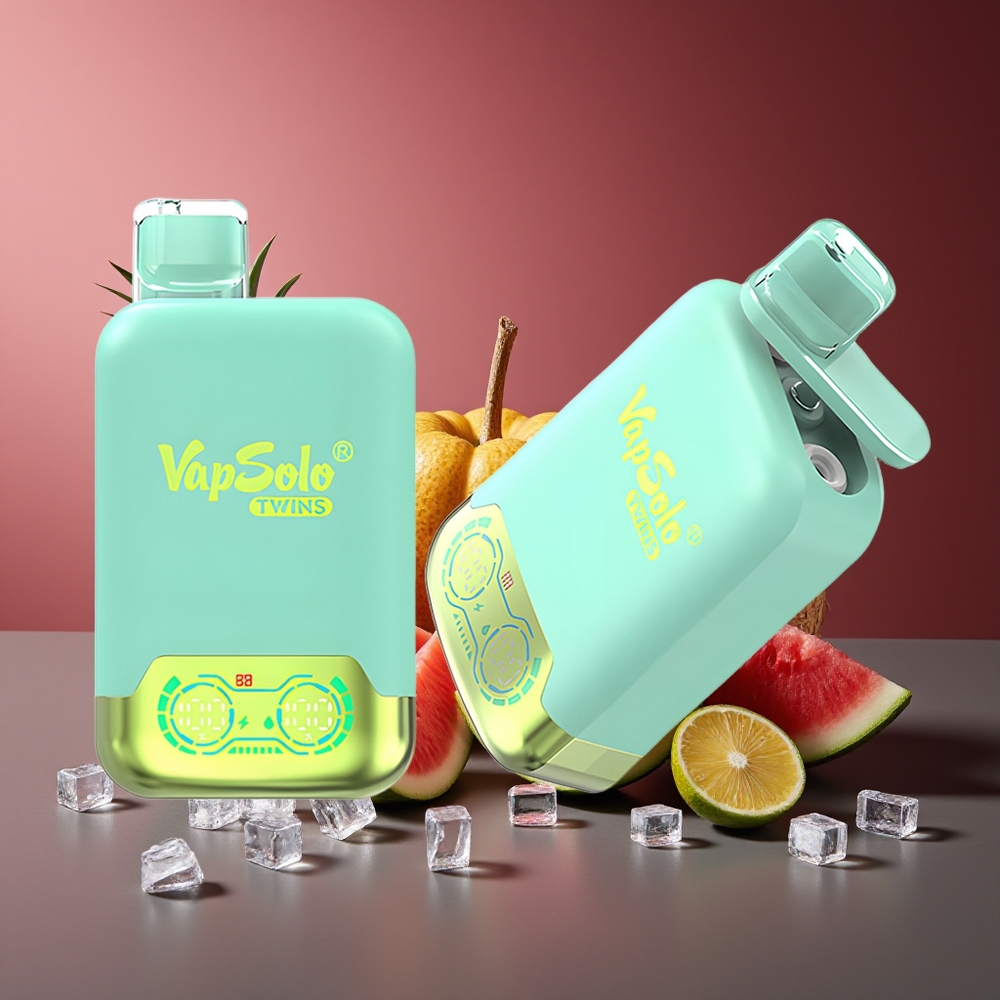 Vapsolo Twins 20000 Pufuri Dublu Pepene & Ananas Nucă de Cocoasă Tip-C 40ml