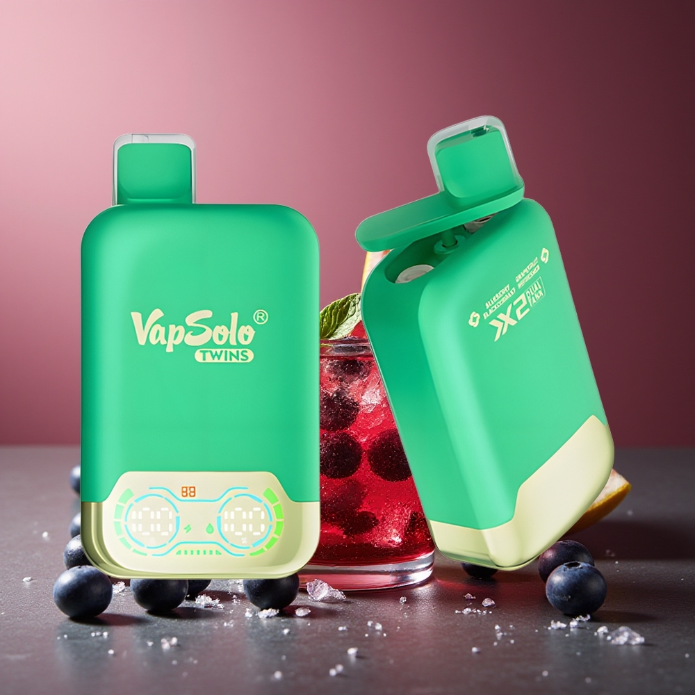 Vapsolo Twins 20000 Pufuri E-Lichid 40 ml Afine & Grapefruit Răcoritoare