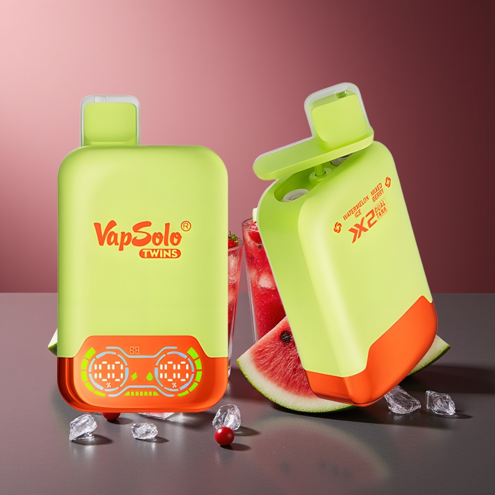 Vapsolo Twins 20000 Pufuri E-Lichid 40ml Pepene Gheata & Fructe de Pădure Mixate