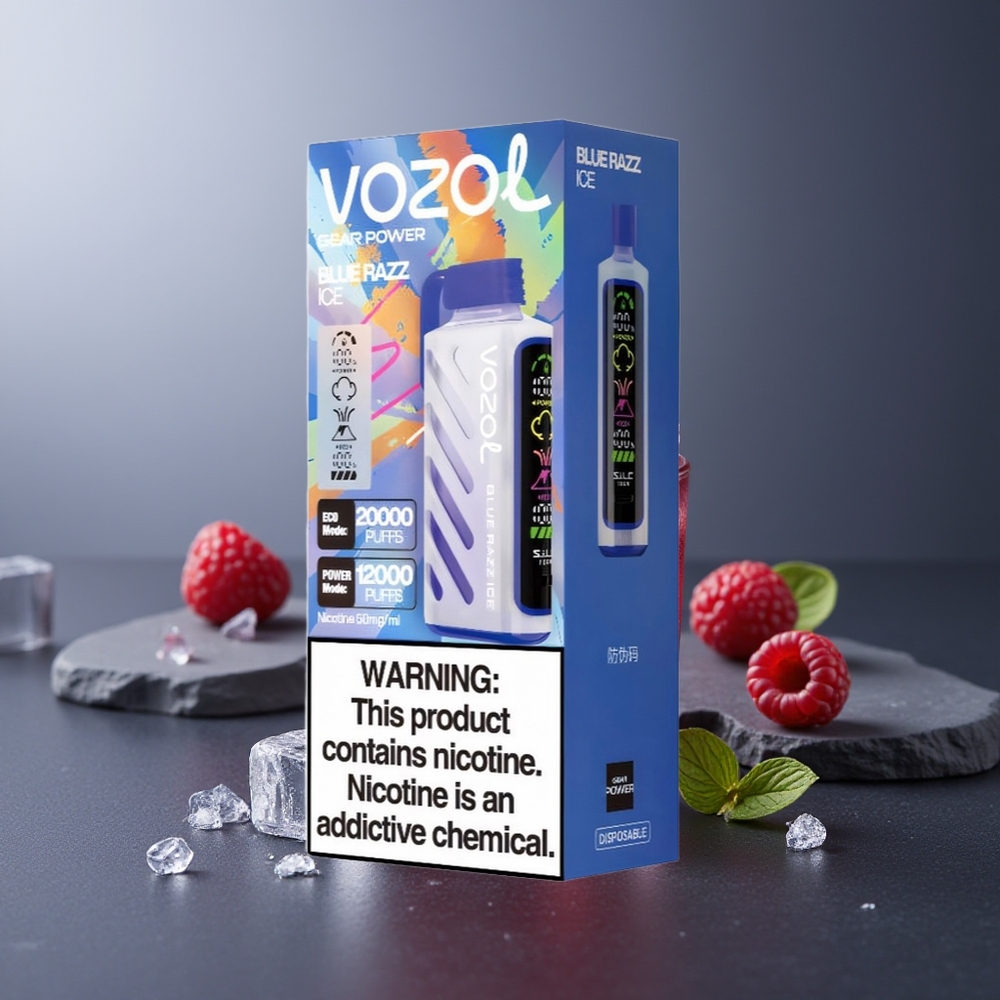 VOZOL Gear Power 20000 Pufuri Afișaj complet Blue Razz Ice