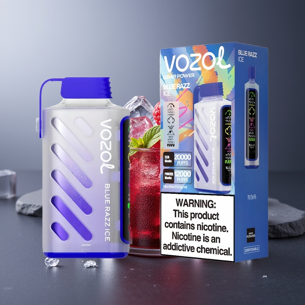 VOZOL Gear Power 20000 Pufuri Afișaj complet Blue Razz Ice