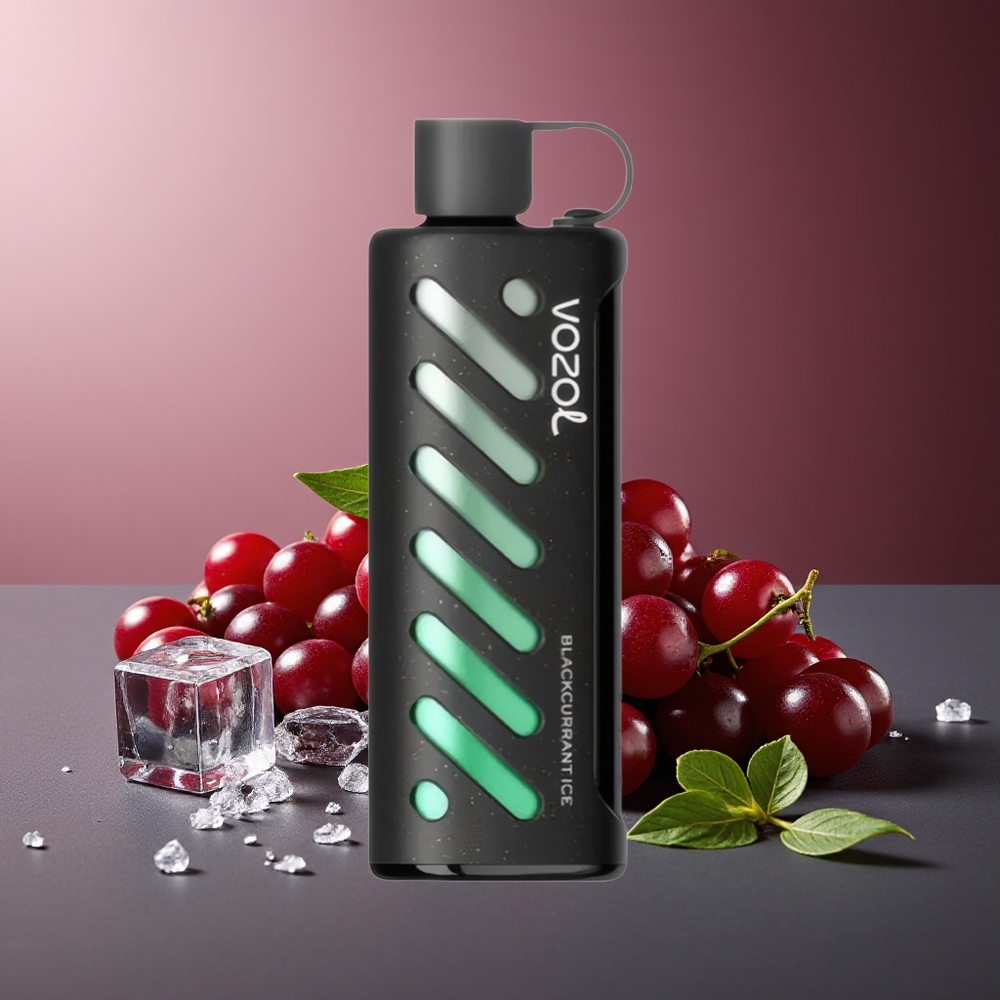 VOZOL Gear Shisha 25000 Pufuri 5mg Capsuna Neagra Gheata S.i.L.C Tech Dual Mesh