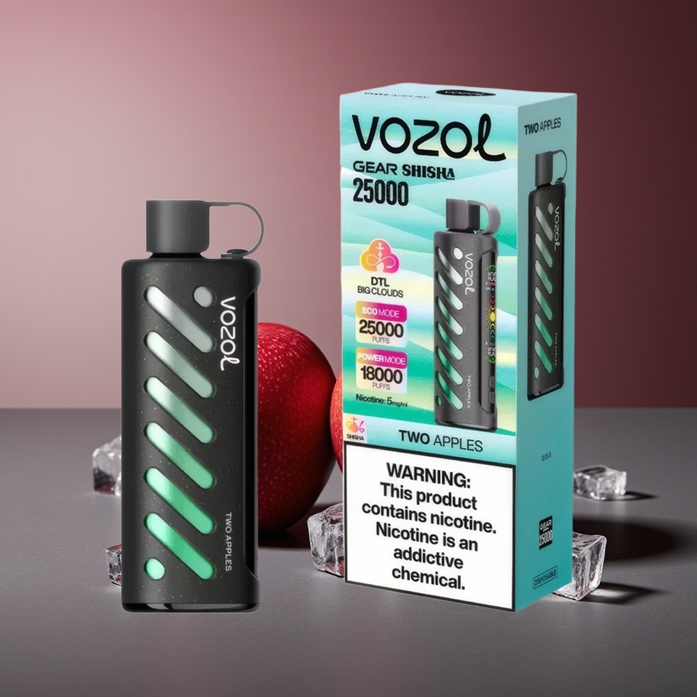 VOZOL Gear Shisha 25000 Pufuri Două Mere 5mg/ml