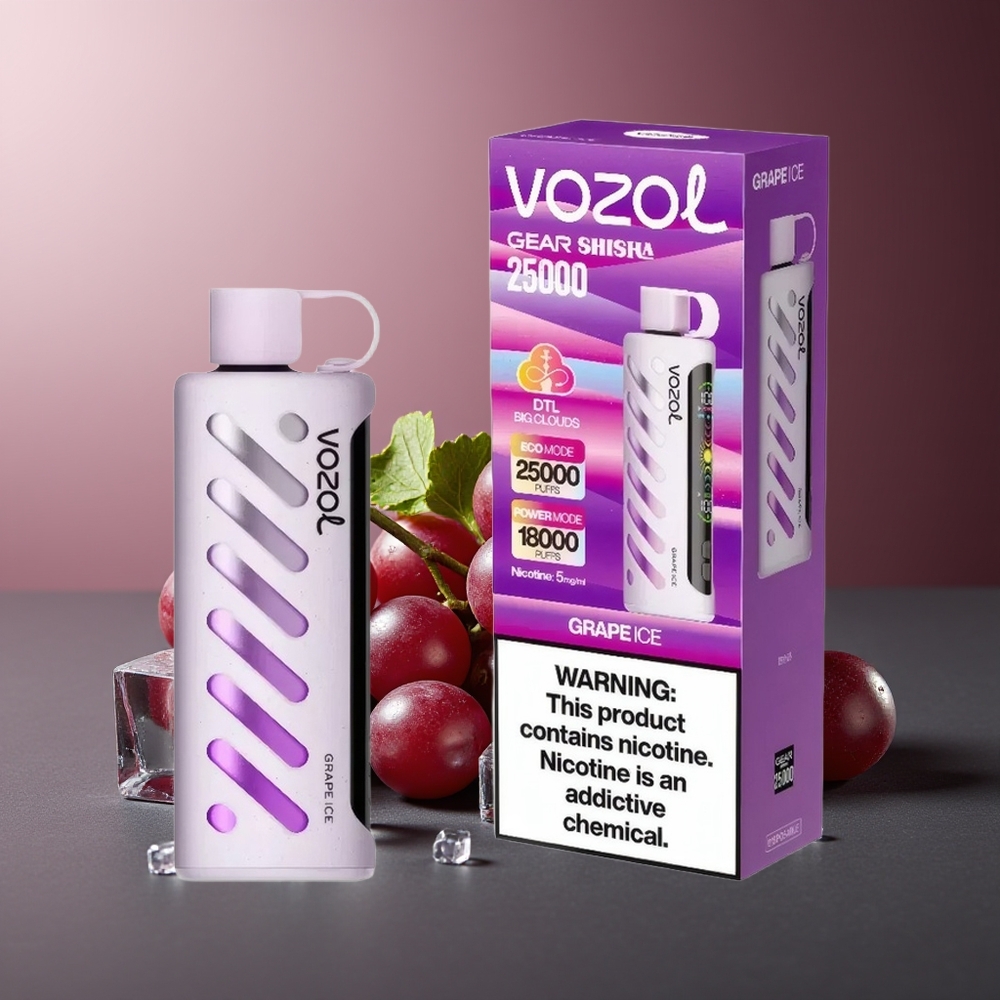 VOZOL Gear Shisha 25000 Pufuri Gheață de Struguri Dual Mesh