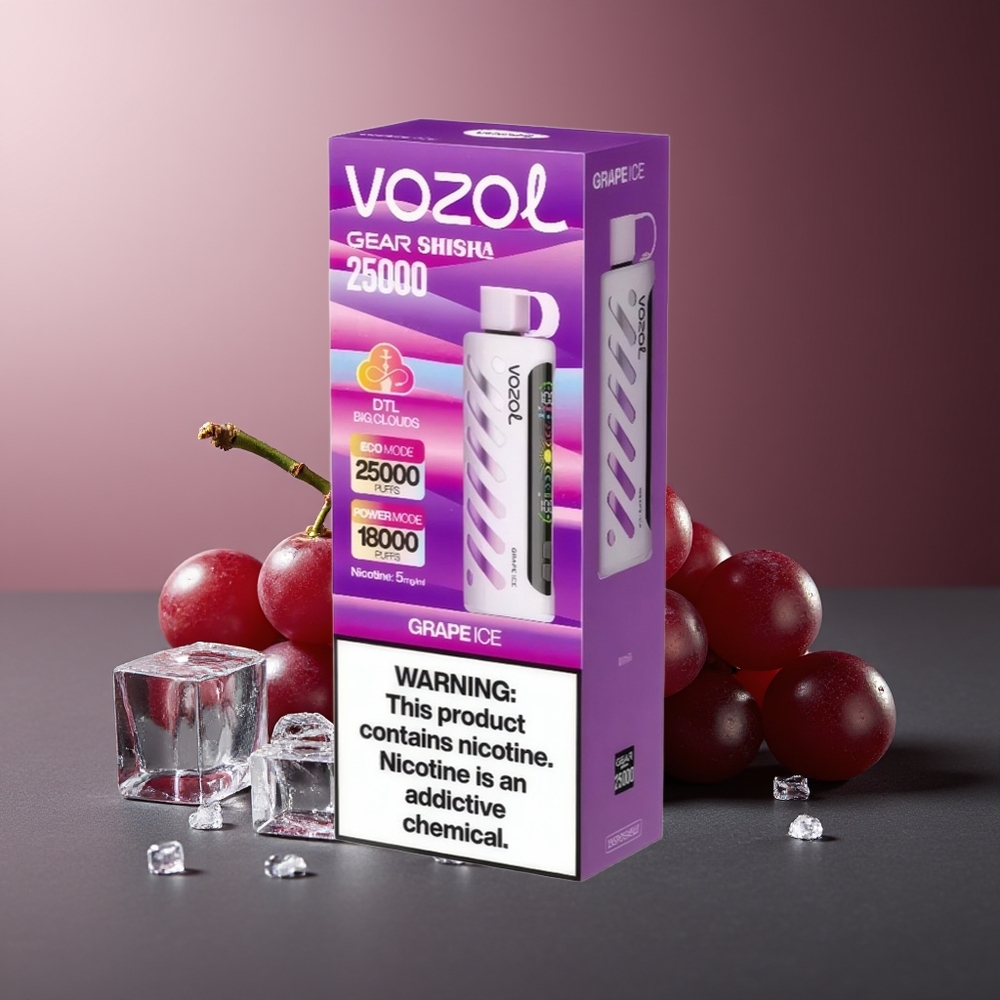VOZOL Gear Shisha 25000 Pufuri Gheață de Struguri Dual Mesh