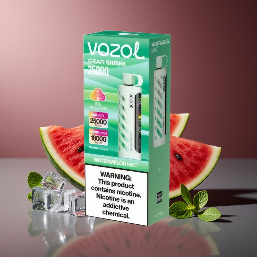 VOZOL Gear Shisha 25000 Pufuri Pepene Mentă S.i.L.C Tech Dual Mesh
