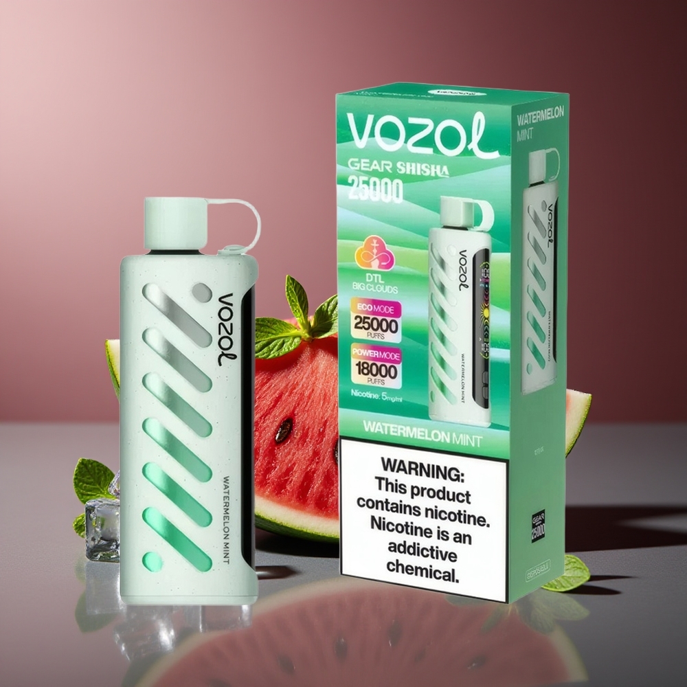 VOZOL Gear Shisha 25000 Pufuri Pepene Mentă S.i.L.C Tech Dual Mesh