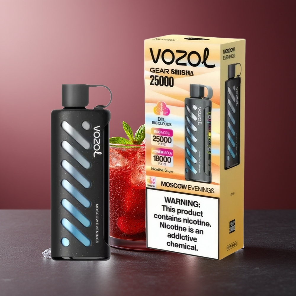 VOZOL Gear Shisha 25000 Pufuri Shisha Serile din Moscova Dual Mesh 5mg/ml