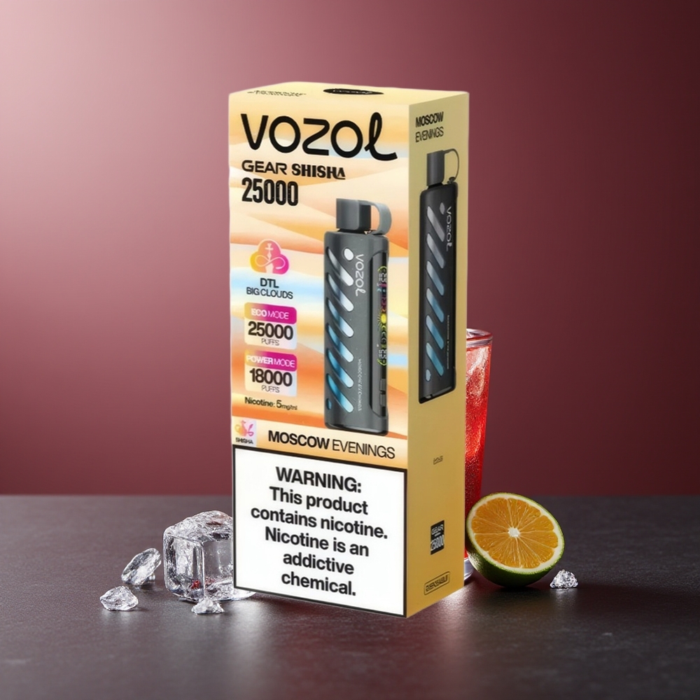 VOZOL Gear Shisha 25000 Pufuri Shisha Serile din Moscova Dual Mesh 5mg/ml