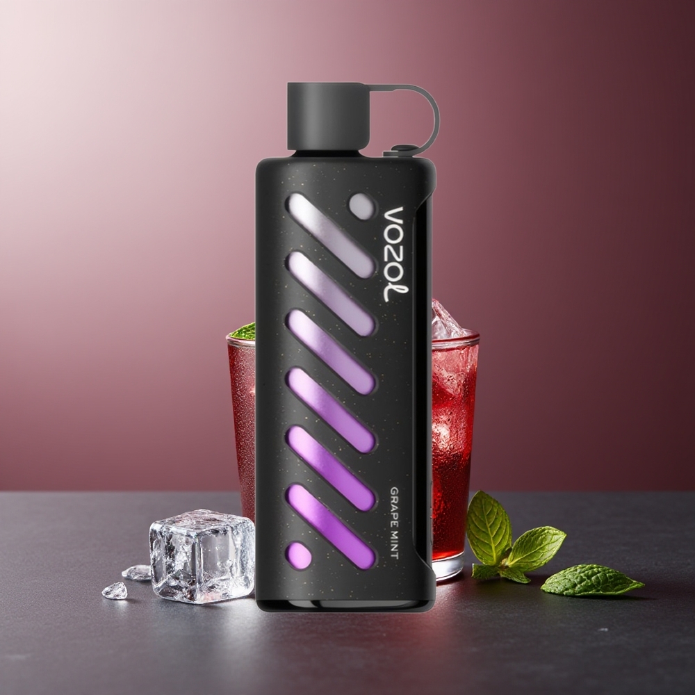 VOZOL Gear Shisha 25000 Pufuri Struguri Mentă S.i.L.C Tech Dual Mesh