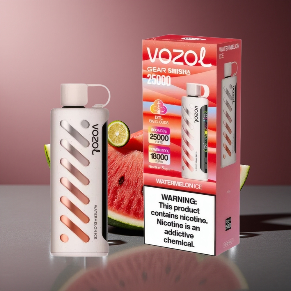 VOZOL Gear Shisha 25000 Pufuri Șisha Pepene Gheata S.i.L.C Tech Dual Mesh