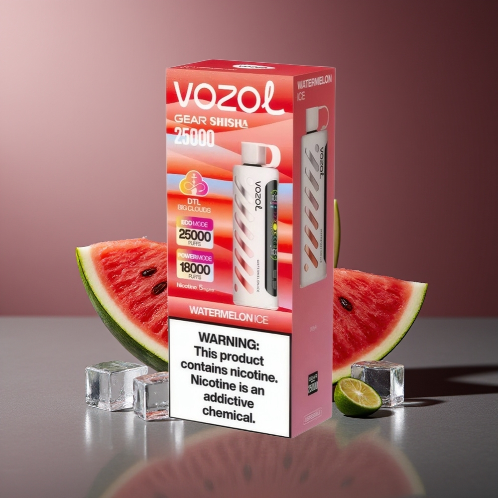 VOZOL Gear Shisha 25000 Pufuri Șisha Pepene Gheata S.i.L.C Tech Dual Mesh